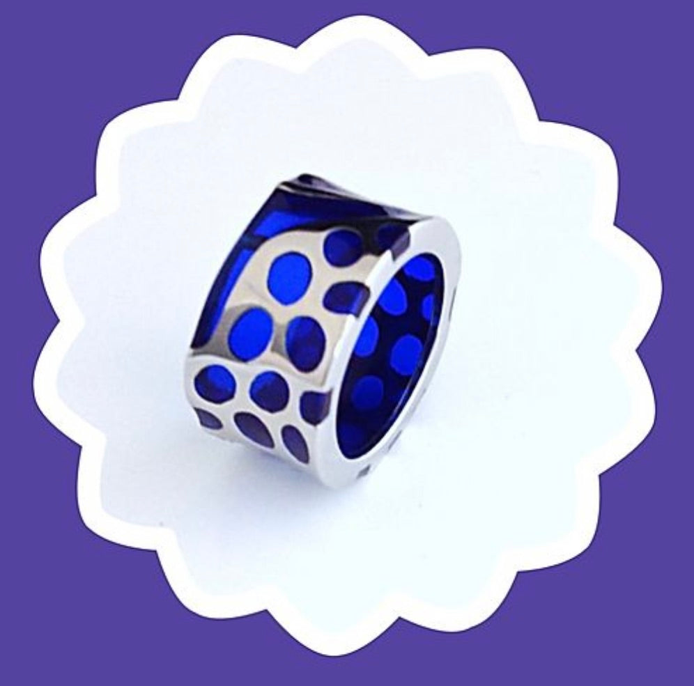 Stainless Steel Blue Ring